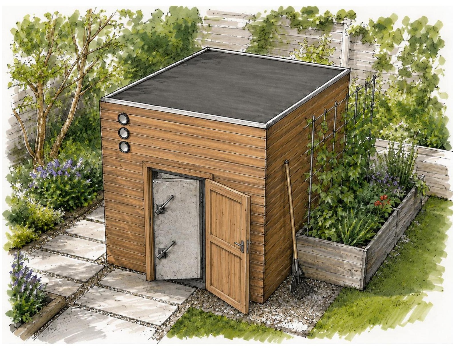 Gartenbunker (Visualisierung)